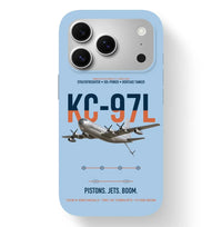 Thumbnail for KC-97L STRATOFREIGHTER design on light blue magsafe iphone case, for iPhone 17 Pro