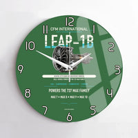 Thumbnail for CFM LEAP-1B design on green no frame wall clock