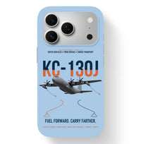 Thumbnail for KC-130J SUPER HERCULES design on light blue magsafe iphone case, for iPhone 17 Pro