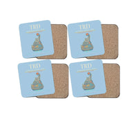 Thumbnail for Trondheim Airport Vrnes TRD Coaster 4-Pieces-Set - Light Blue