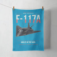 Thumbnail for F-117A Nighthawk design on turquoise towel