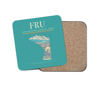 Thumbnail for Manas International Airport (FRU) design on turquoise 1 piece coaster