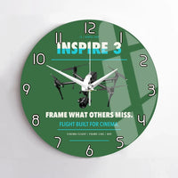 Thumbnail for DJI Inspire 3 design on green no frame wall clock