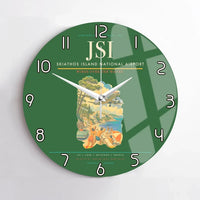 Thumbnail for Skiathos Island National Airport (JSI) design on green no frame wall clock