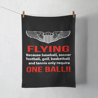 Thumbnail for Flying One Ball aviation design on soft absorbent cotton towel.