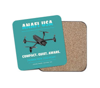 Thumbnail for Parrot ANAFI USA design on turquoise 1 piece coaster