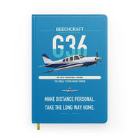 Thumbnail for Beechcraft Bonanza G36 design on turquoise notebook