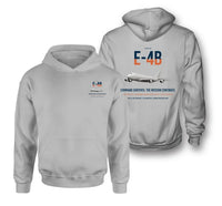 Thumbnail for E-4B Nightwatch design on light gray double-side hoodie, double-side print