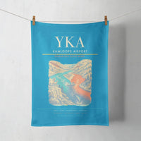 Thumbnail for Kamloops Airport (YKA) design on turquoise towel