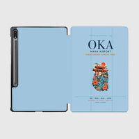 Thumbnail for Naha Airport (OKA) design on light blue samsung tablet tablet case