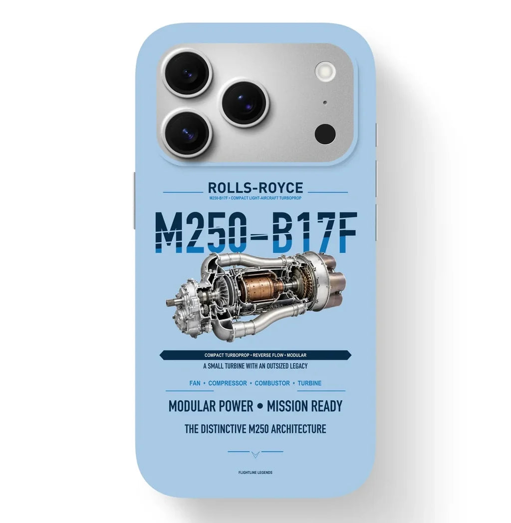 M250-B17F Case design on light blue iphone case