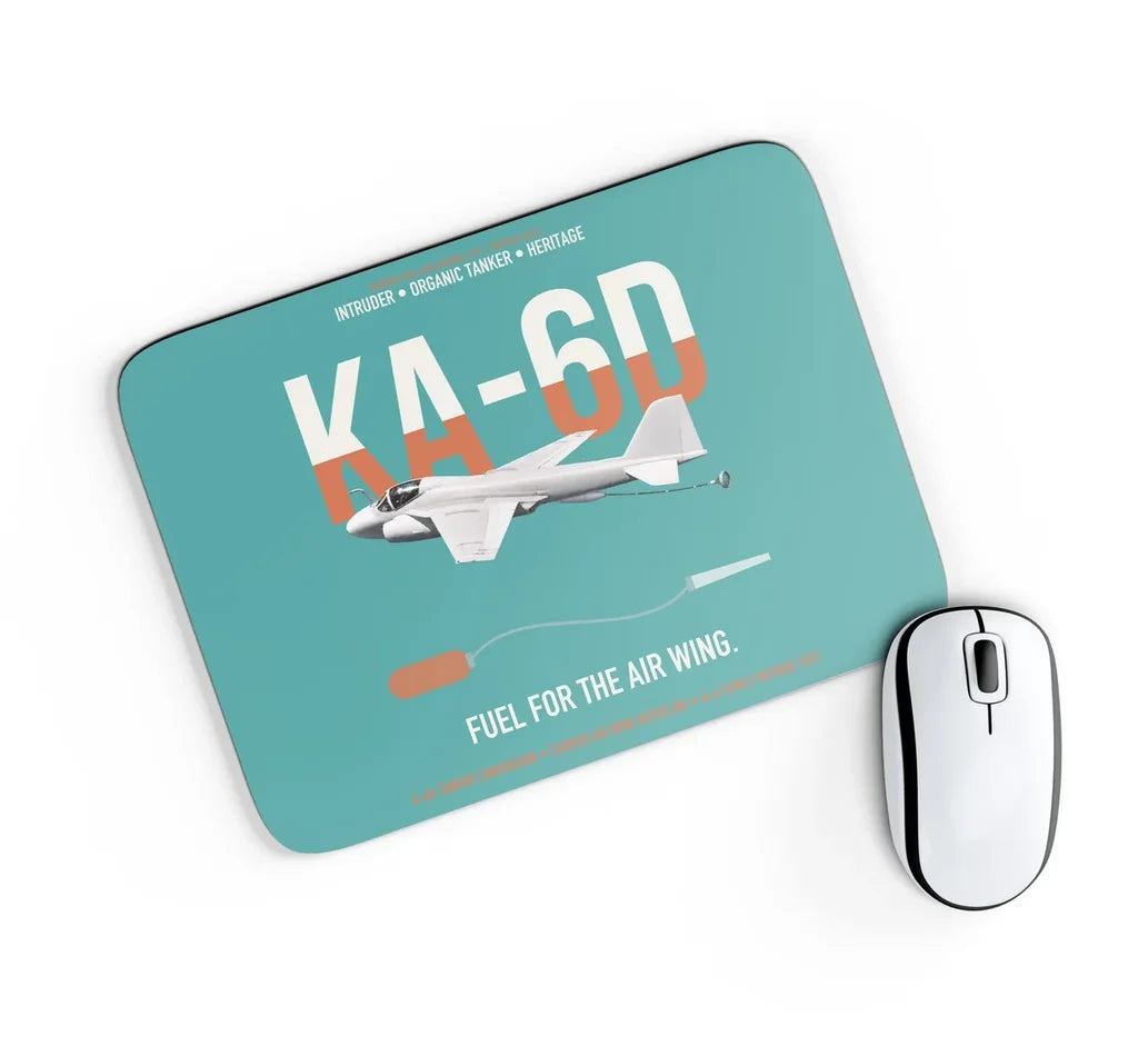 KA-6D Intruder design on turquoise rectangle mouse pad