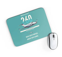 Thumbnail for Beechcraft King Air 260 design on turquoise rectangle mouse pad