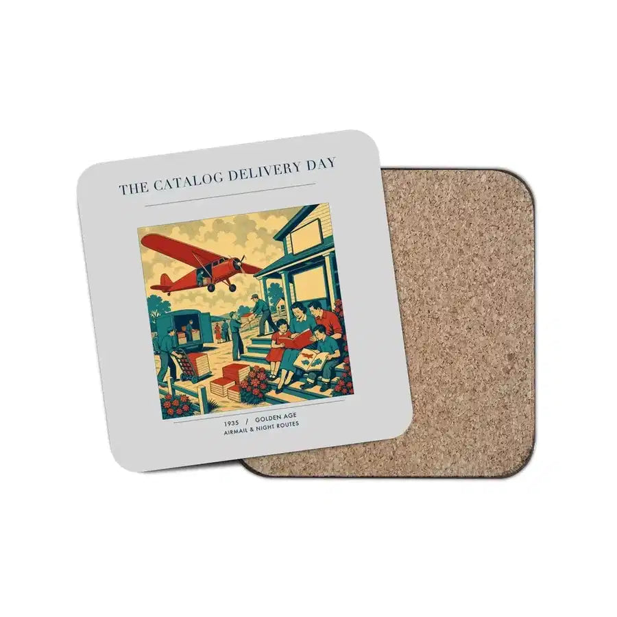 The Catalog Delivery Day - Designed Coasters design on light gray 1-piece