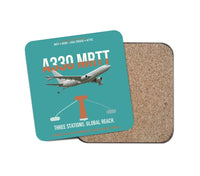 Thumbnail for Airbus A330 MRTT design on turquoise 1 piece coaster