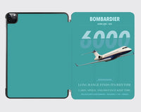 Thumbnail for Bombardier Global 6000 design on turquoise ipad tablet case