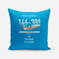 Thumbnail for BAe 146-300 design on turquoise pillow