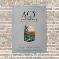 Thumbnail for Atlantic City International Airport ACY vertical canvas print - no frame - light gray background