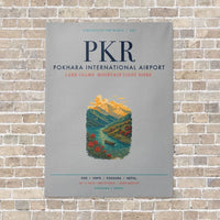 Thumbnail for Pokhara International Airport PKR vertical canvas print - no frame - light gray background