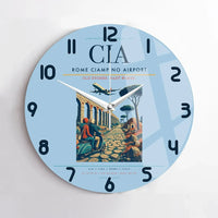 Thumbnail for Rome Ciampino Airport CIA Wall-Clock No-Frame - Light Blue