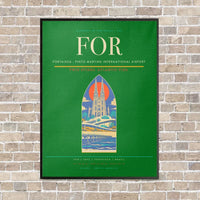 Thumbnail for Fortaleza - Pinto Martins International Airport FOR - Canvas Framed - Green
