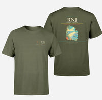 Thumbnail for Yoron Airport (RNJ) design printed on green army double-side t-shirt