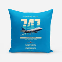 Thumbnail for Boeing 747SP design on turquoise pillow