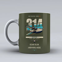 Thumbnail for Boeing 314 Clipper double-side print on green army ceramic mug