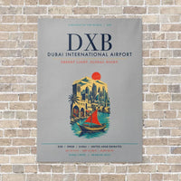 Thumbnail for Dubai International Airport DXB vertical canvas print - no frame - light gray background