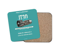 Thumbnail for JT3D design on turquoise 1 piece coaster