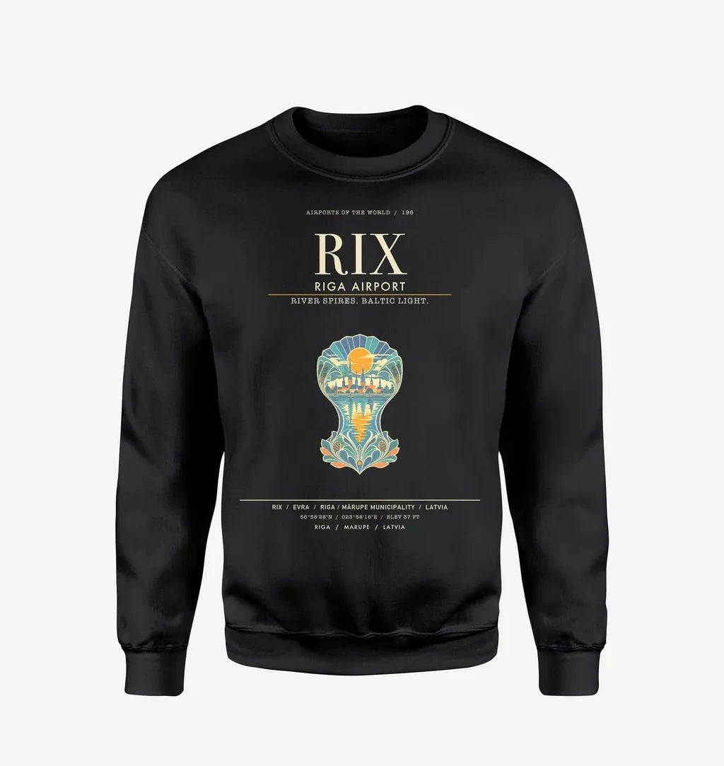 Riga Airport RIX Sweatshirt - Black