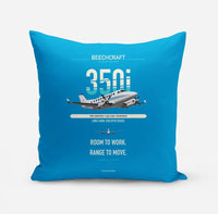 Thumbnail for Beechcraft King Air 350i design on turquoise pillow