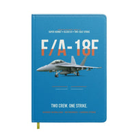 Thumbnail for F-A-18F Super Hornet Block III Two Crew One Strike design on turquoise notebook