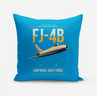 Thumbnail for FJ-4B Fury design on turquoise pillow