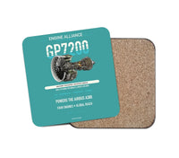 Thumbnail for Embraer ERJ145 design on turquoise 1 piece coaster