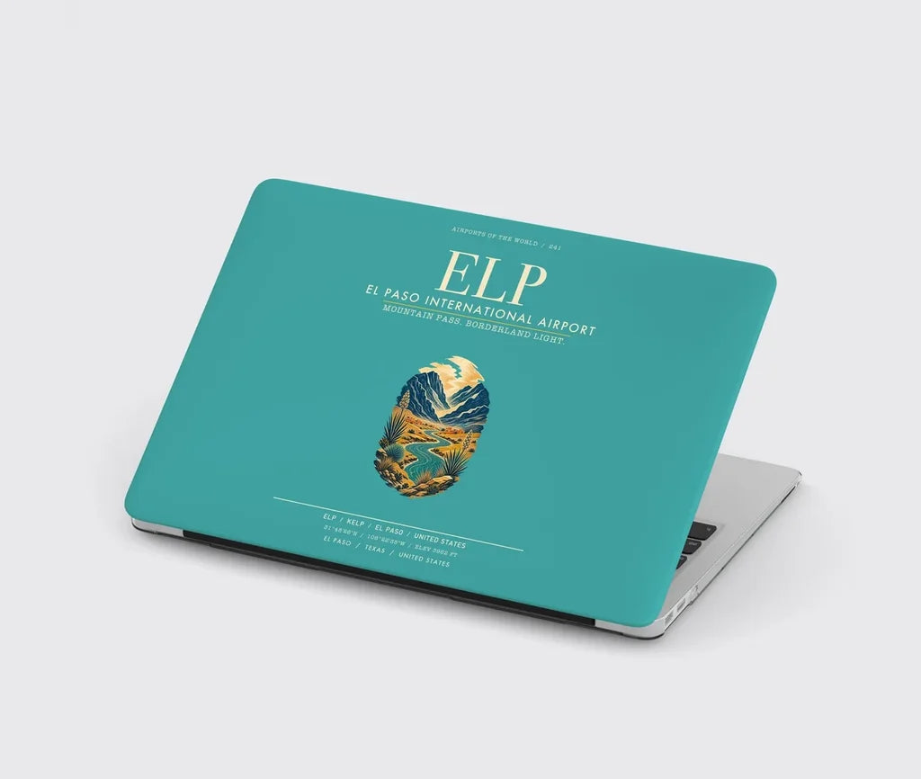 El Paso International Airport (ELP) design on turquoise MacBook case