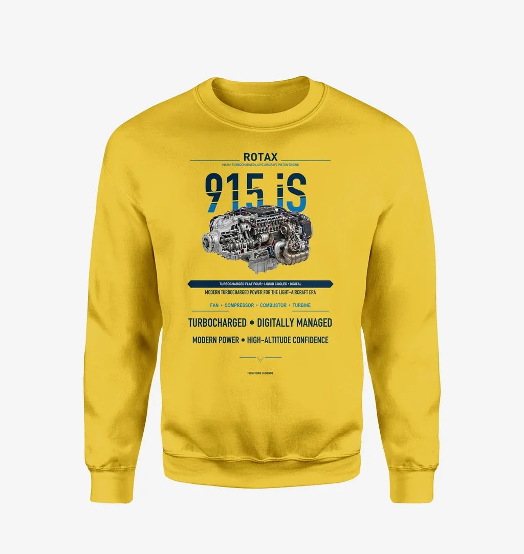 915 iS design on yellow sweatshirt