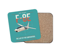 Thumbnail for F-8E Crusader design on turquoise 1 piece coaster
