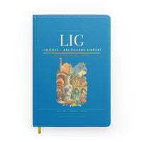 Thumbnail for Limoges – Bellegarde Airport (LIG) design on turquoise notebook