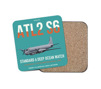 Thumbnail for Atlantique 2 Standard 6 design on turquoise 1 piece coaster