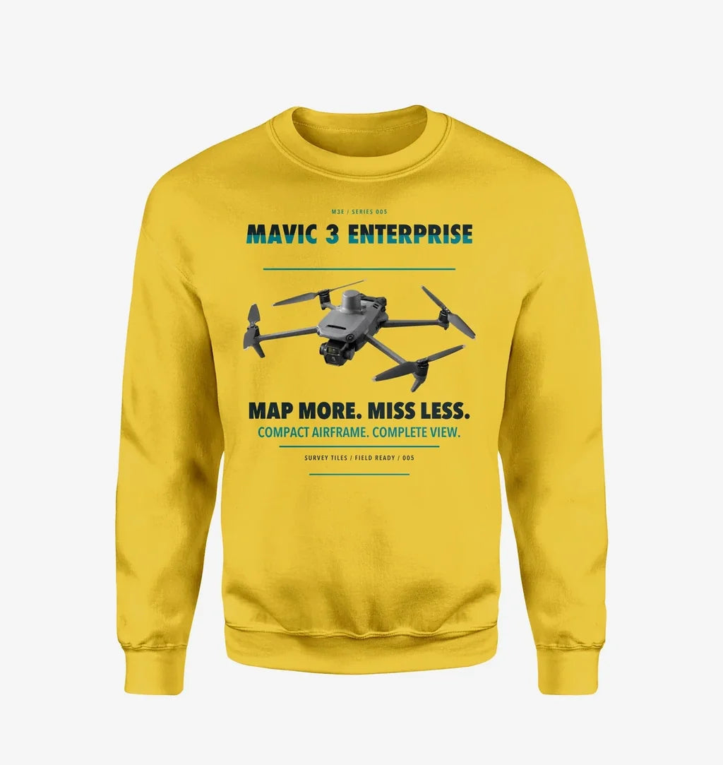 DJI Mavic 3 Enterprise design on yellow sweatshirt