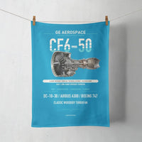 Thumbnail for CF6-50 design on turquoise towel