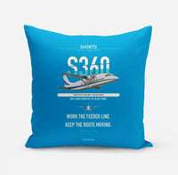 Thumbnail for Shorts 360-300 design on turquoise pillow