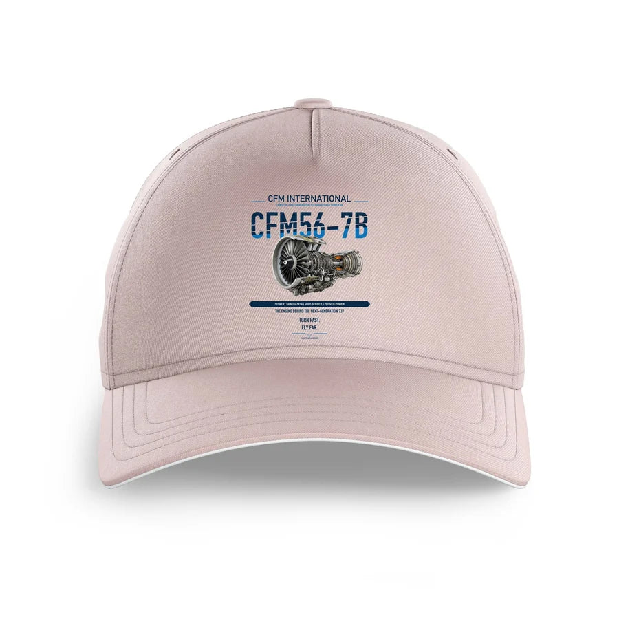 CFM56-7B design on pink printed hat