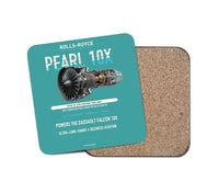 Thumbnail for PEARL 10X design on turquoise 1 piece coaster
