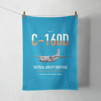 Thumbnail for Transall C-160D design on turquoise towel