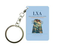 Thumbnail for Lhasa Gonggar International Airport LXA Key Chain design on light blue key chain