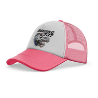 Thumbnail for Boeing 737+Text & CFM LEAP-1 Engine trucker cap - pink