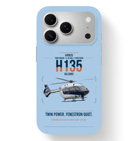 Thumbnail for Airbus H135 design on light blue magsafe iphone case, for iPhone 17 Pro