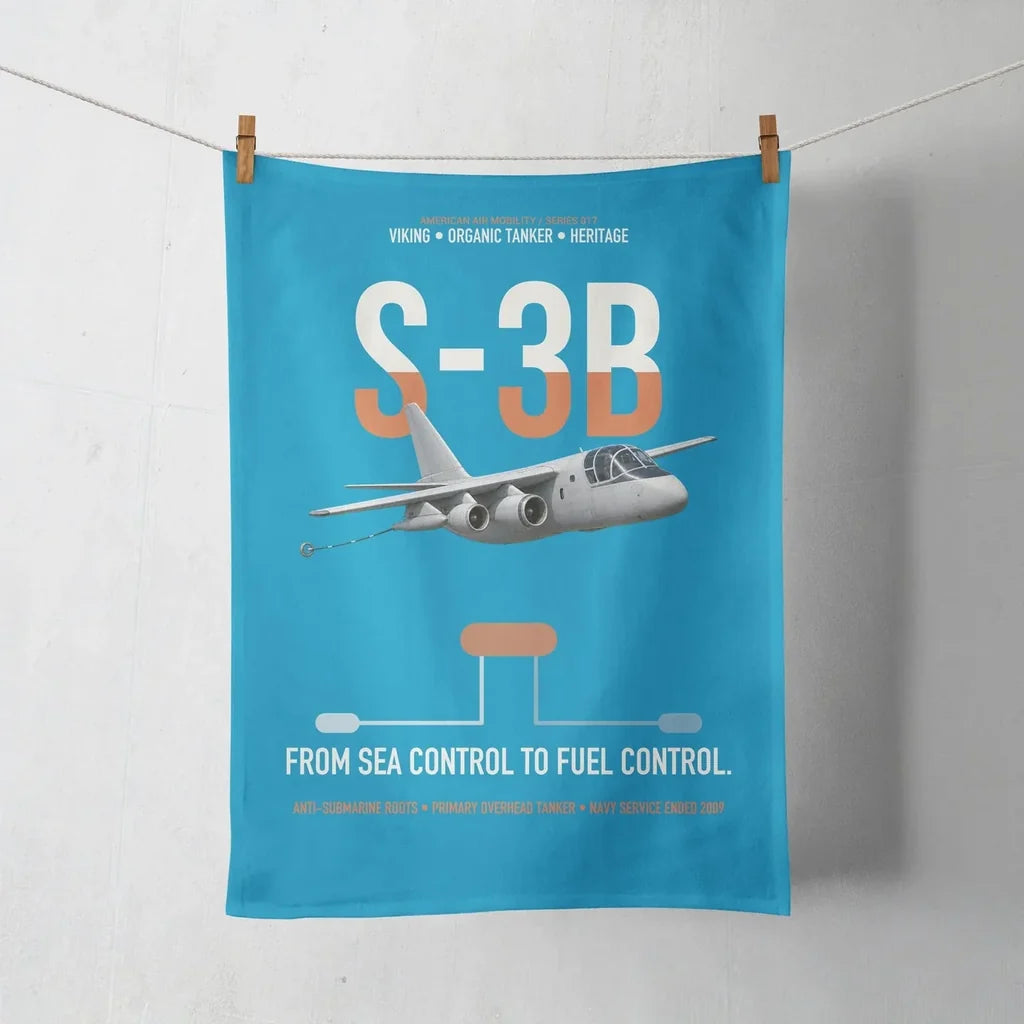 S-3B Viking design on turquoise towel